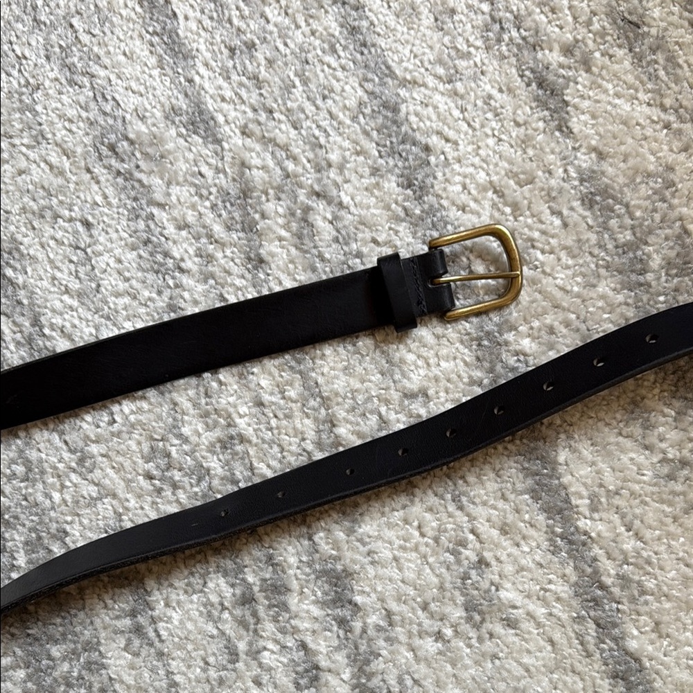 Classic Black Leather Belt